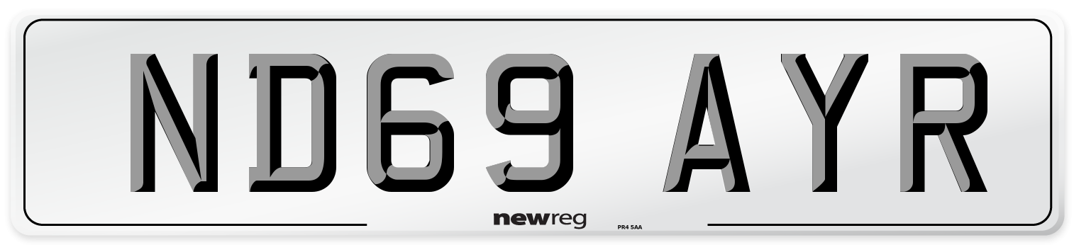 ND69 AYR Number Plate from New Reg